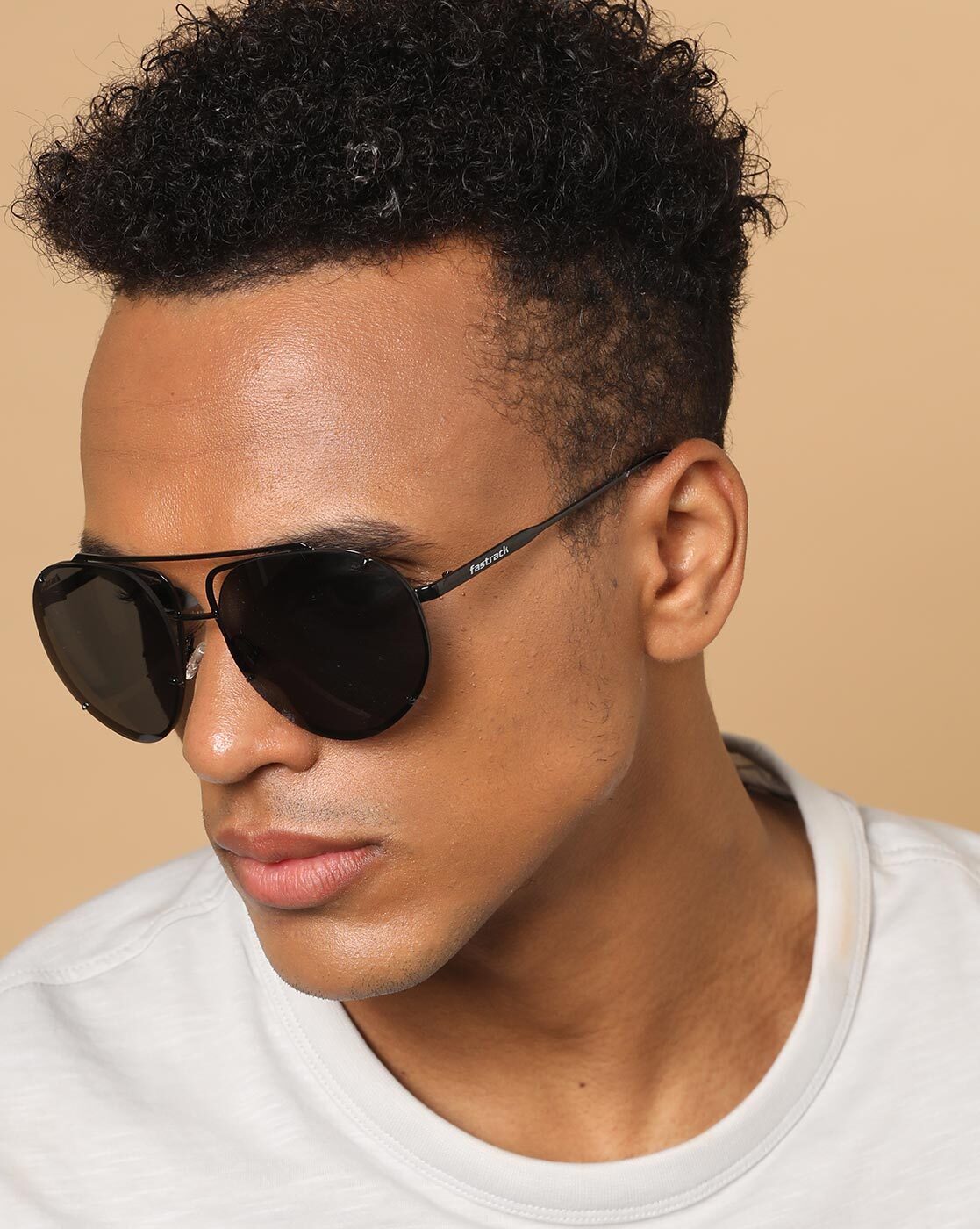 Black aviator shop sunglasses