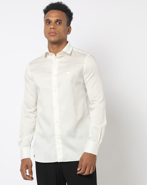 Emporio armani slim fit on sale shirt