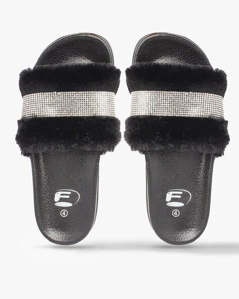 Fur discount flip flop