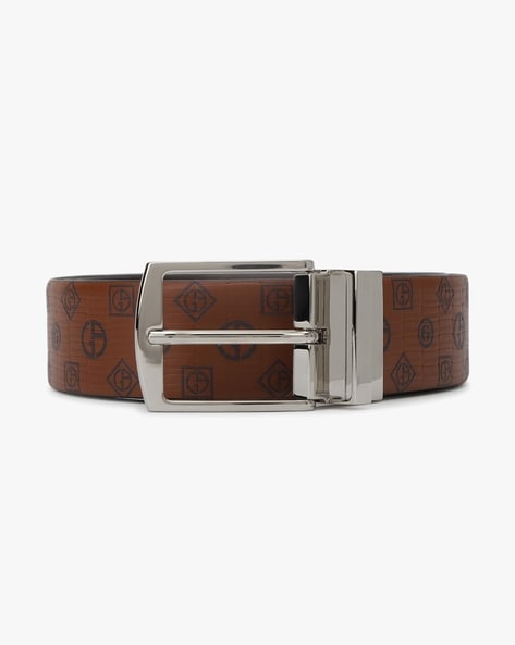 Rectangle Buckle Leather Belt