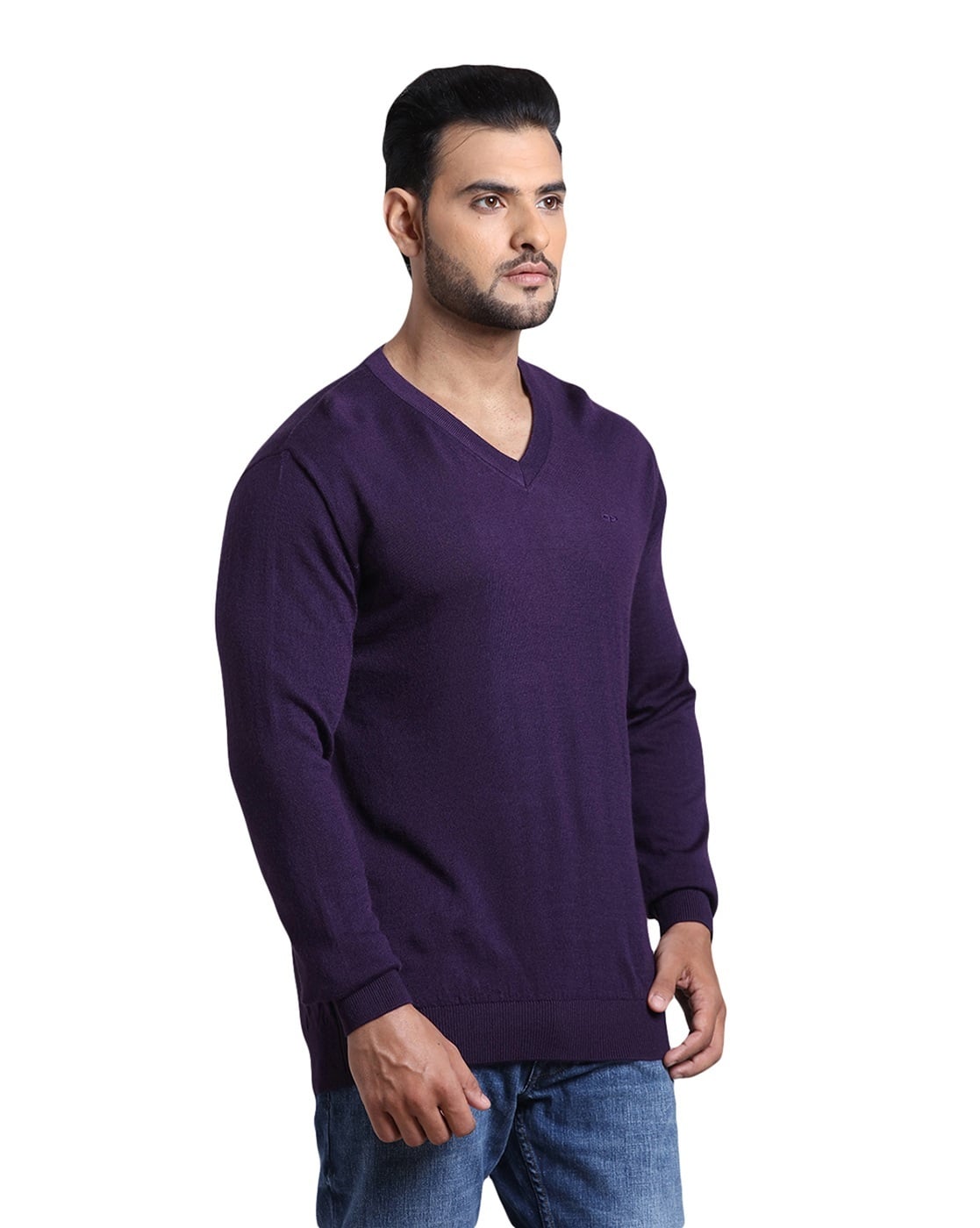 Purple Sweater For Guys Dark Purple Sweater Mens Navy V-neck