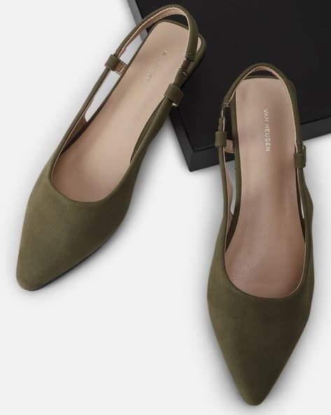 Pointed Toe Flats Olive Green Flats Buy Green Flat Sandals For