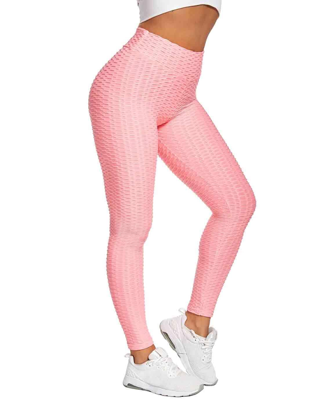 Textured Sports Leggings with Elasticated Waist