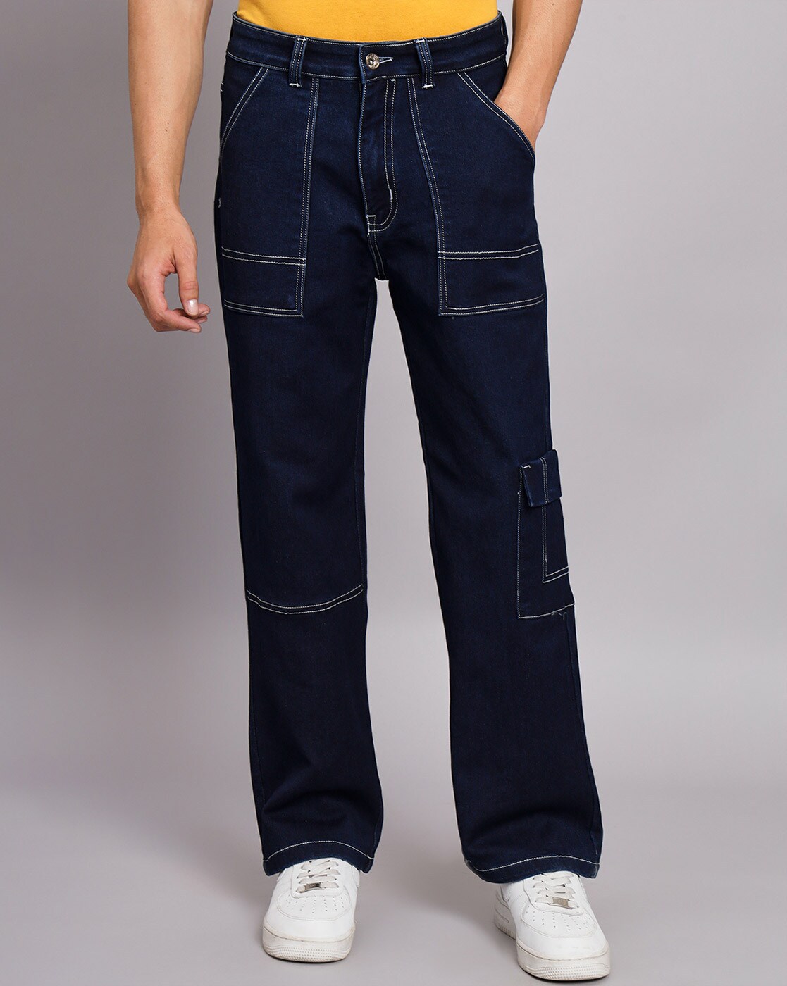 Buy Navy blue Jeans for Men by PBY Online