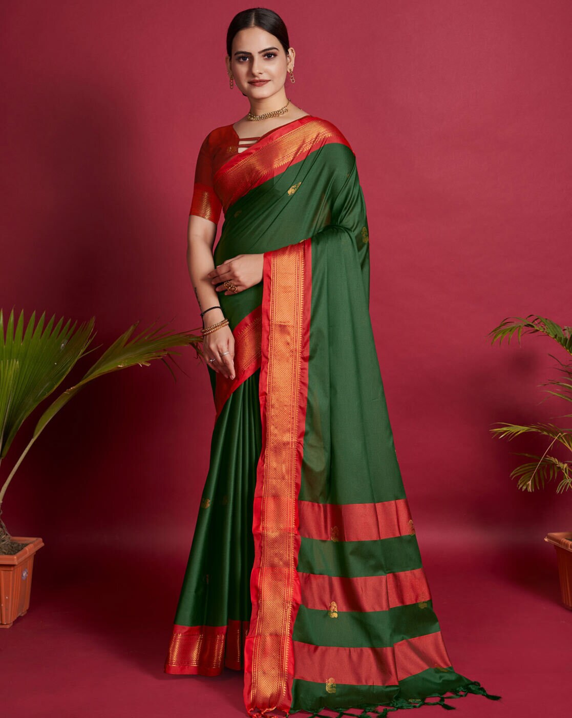 Buy V V FASHION Woven Banarasi Cotton Silk Yellow Sarees Online @ Best  Price In India | Flipkart.com