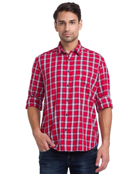 Parx Men Checked Slim Fit Shirt