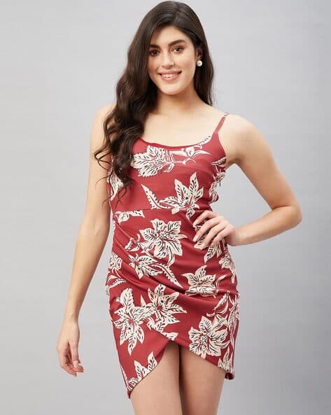 Buy Maroon Dresses for Women by ORCHID BLUES Online