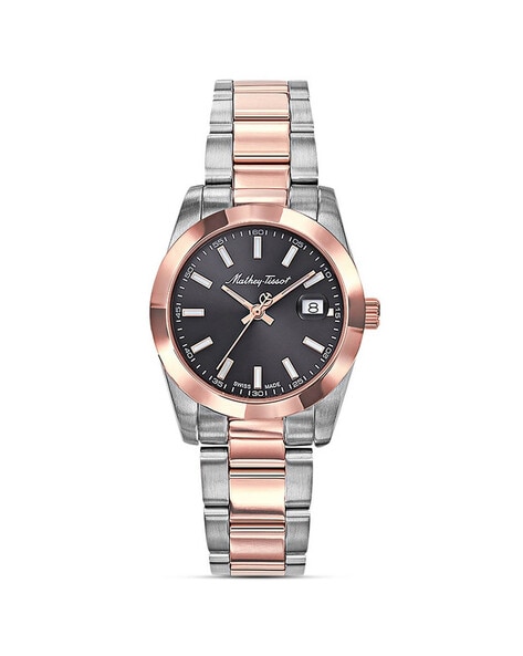 Mathey- Tissot D450RN Swiss Made Mathey I Quartz Analogue Watch with Stainless Steel Strap