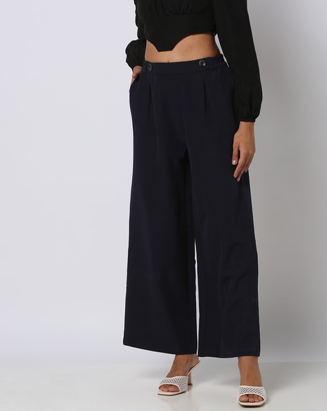 Buy Black Trousers & Pants for Women by Fyre Rose Online