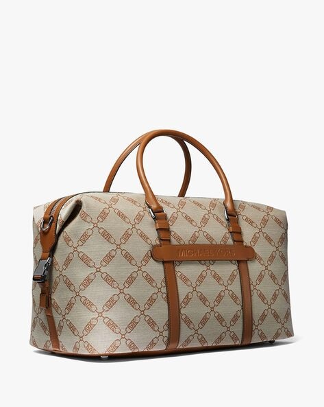 Michael Kors Travel Large Duffle Bag in PVC Signature (vanila) … -  AllGlitters