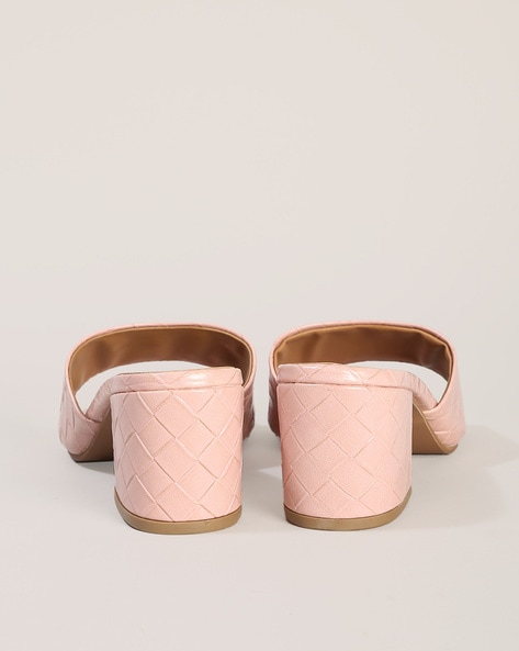 Nude color block discount heels