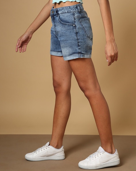 Buy Blue Shorts for Women by FREEHAND Online