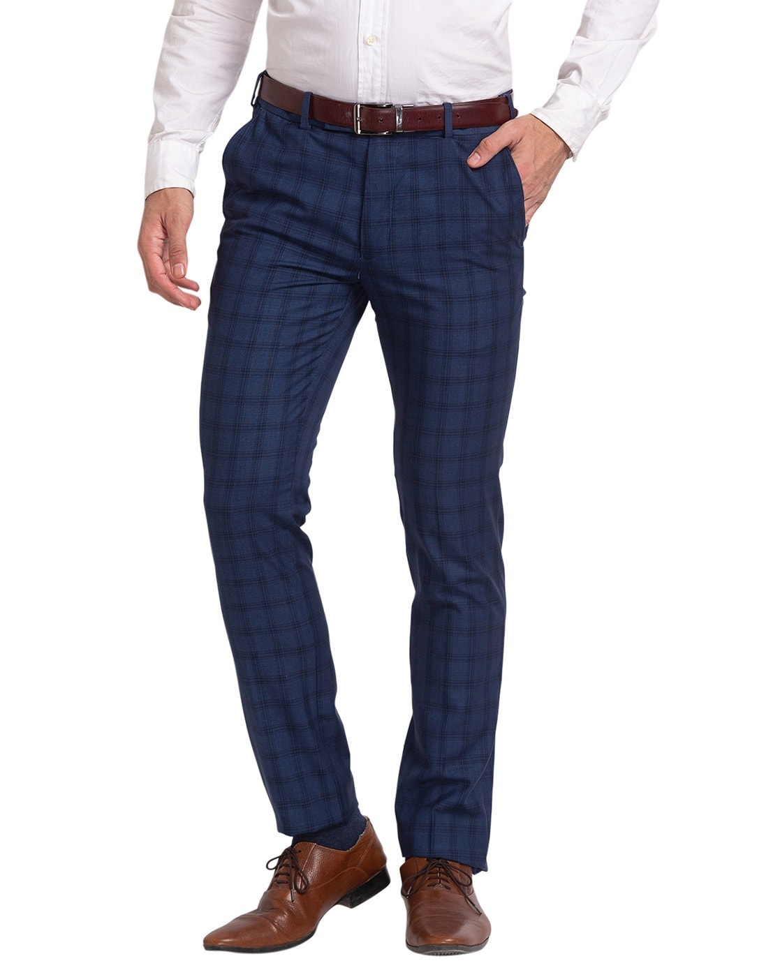 Buy Navy Blue Trousers & Pants for Men by CR7 Online | Ajio.com
