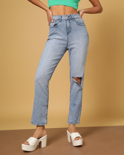 Blue Jeans & Jeggings for Women by FREEHAND Online | Ajio.com