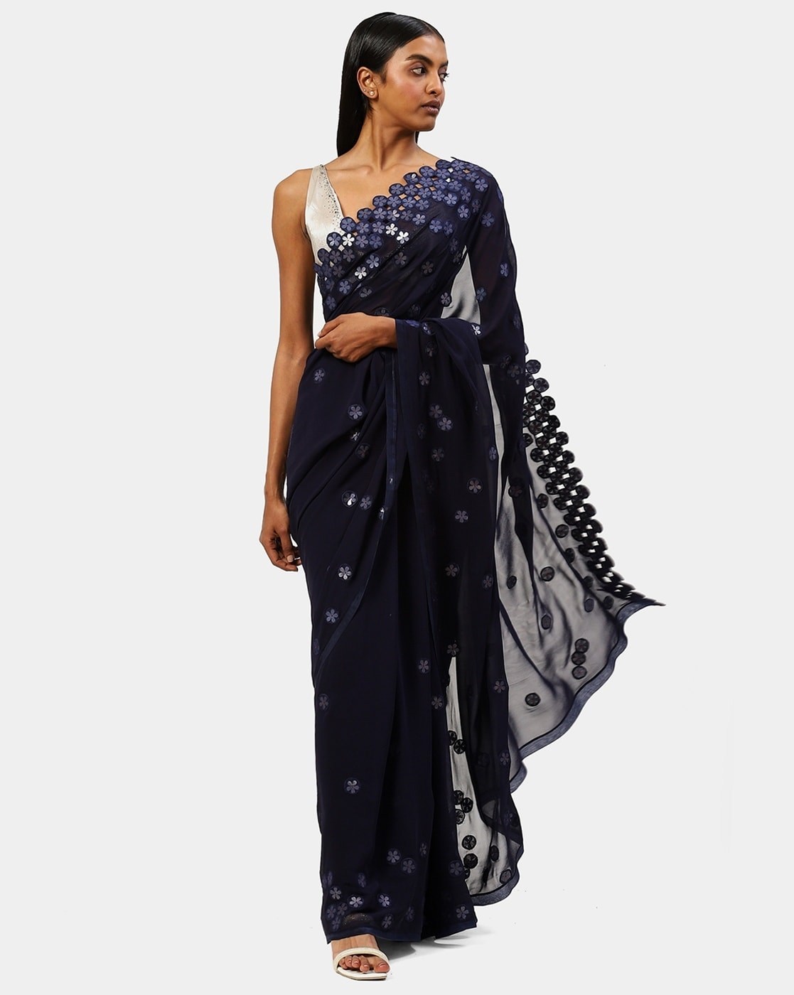 Buy Navy Blue Sarees for Women by SATYA PAUL Online | Ajio.com