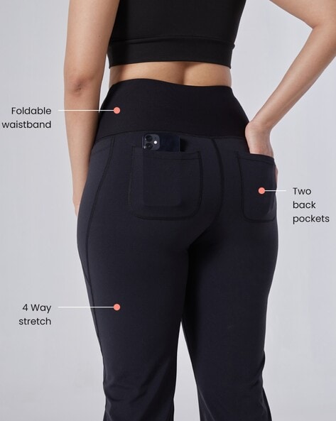 Buy Black Trousers & Pants for Women by BLISSCLUB Online