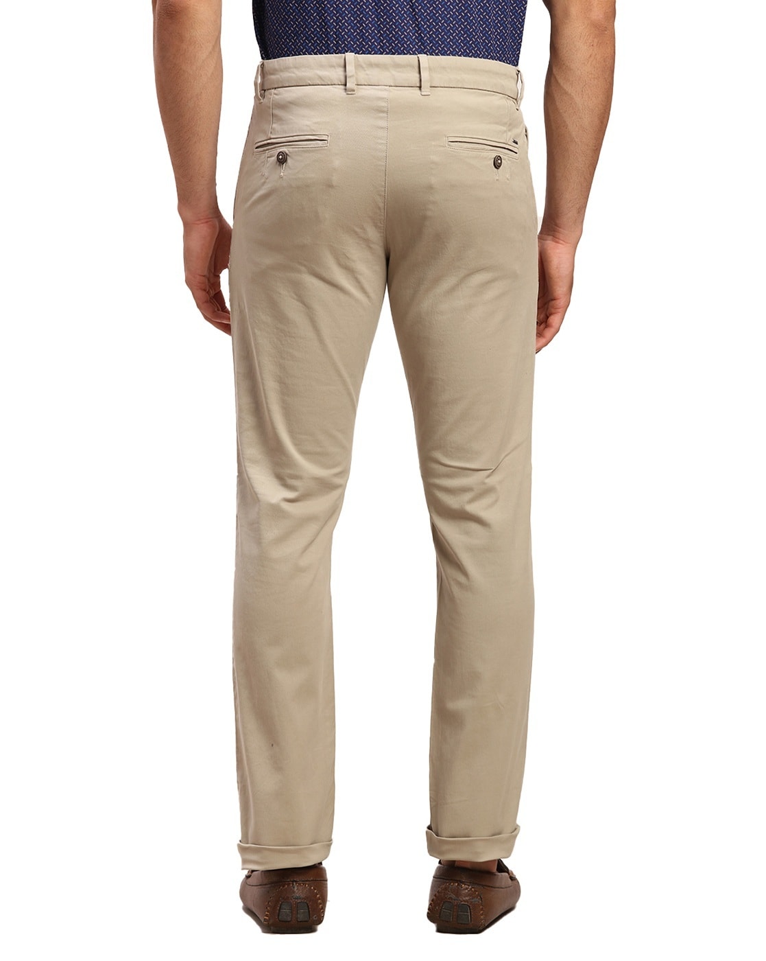 Parx Green Super Slim Fit Trousers