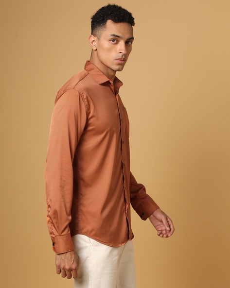 brown shirts for men