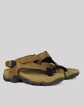 Buy Woodland ProPlanet Men Mustard Yellow Textured Leather Sandals - Sandals  for Men 1096512 | Myntra