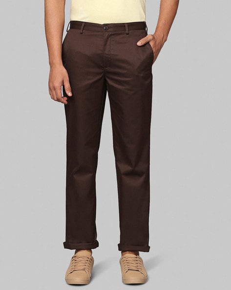 Buy Park Avenue Men Checked Super Slim Fit Formal Trousers - Trousers for  Men 25774920 | Myntra