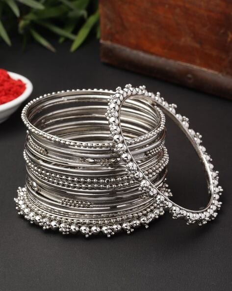 Silver deals bangles set