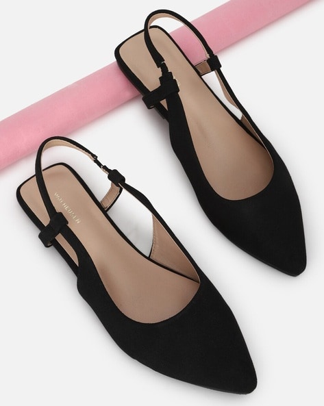 Pointed-Toe Slingback Mules