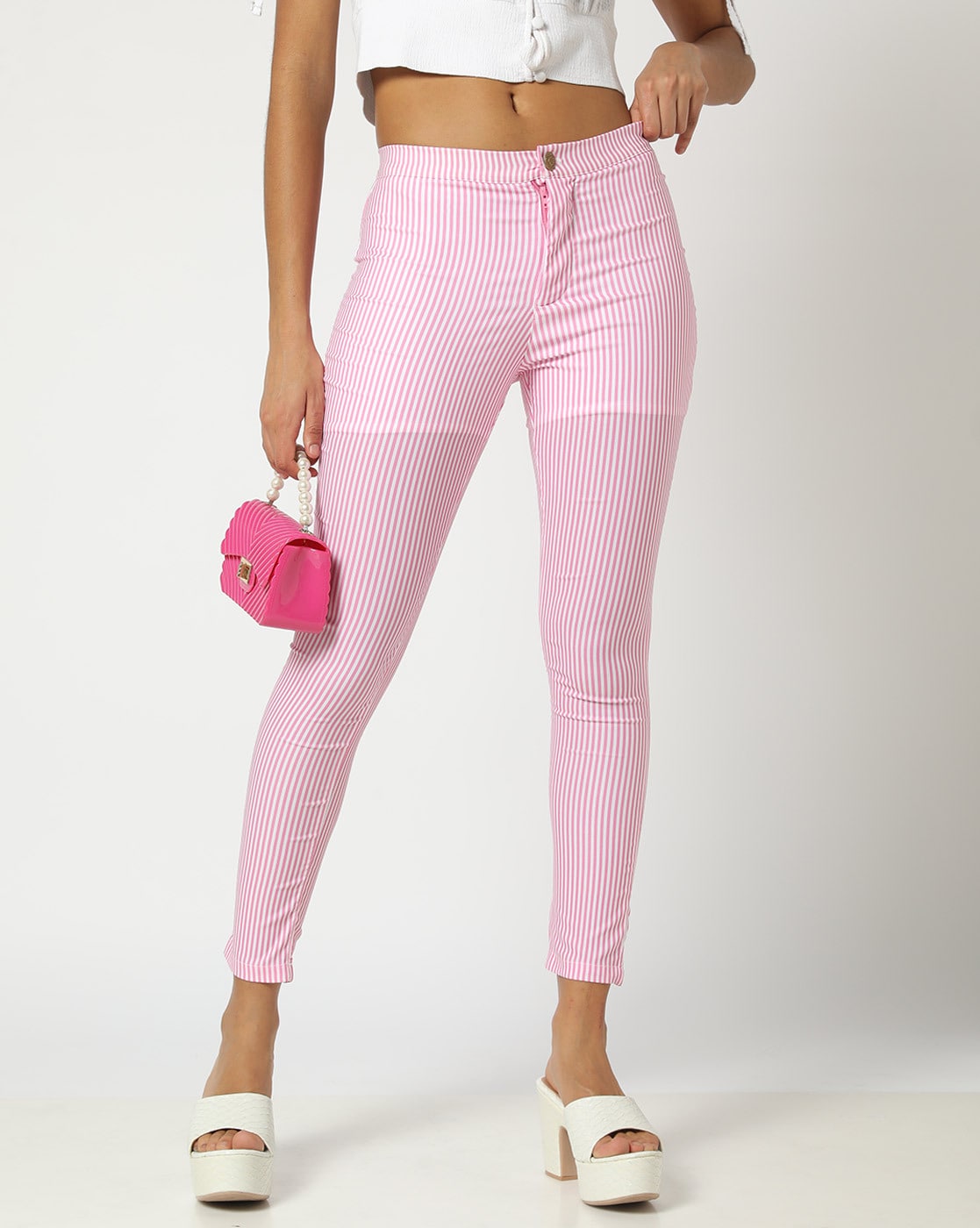 High Waisted Skinny Trousers in Stretch | Simply Be