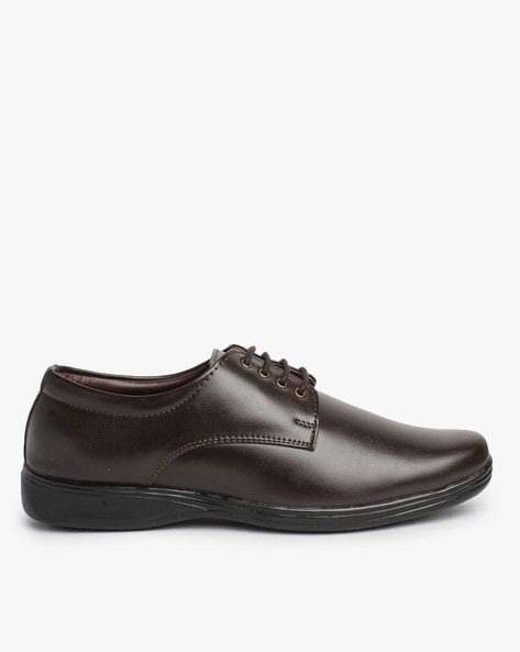 SCHUMANN Square-Toe Formal Derby Shoes (Brown)