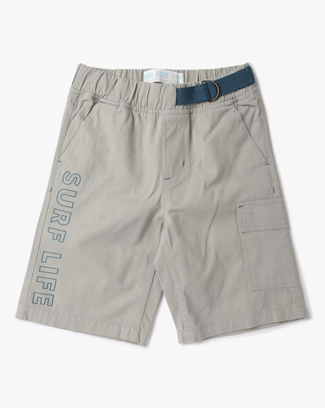 Elastic Waist Cargo Shorts