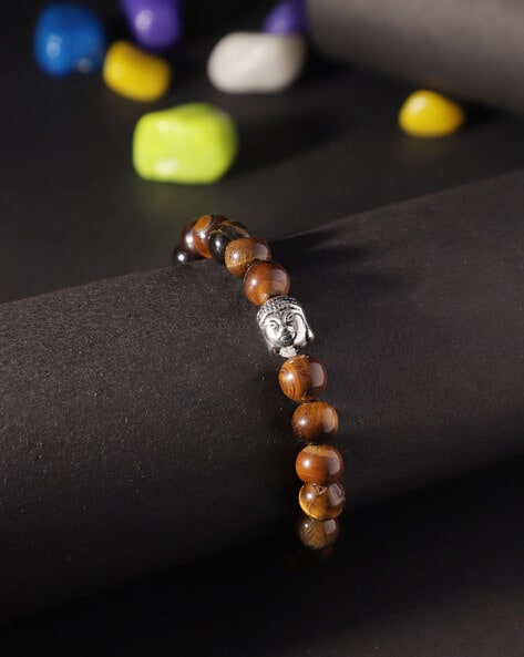 TIGER EYE, BLACK ONYX Flatbead Bracelet | Brown and black Gemstones – GT  collection