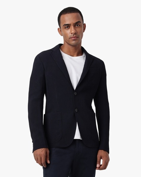 Buy GIORGIO ARMANI Single Breasted Regular Fit Blazer Black