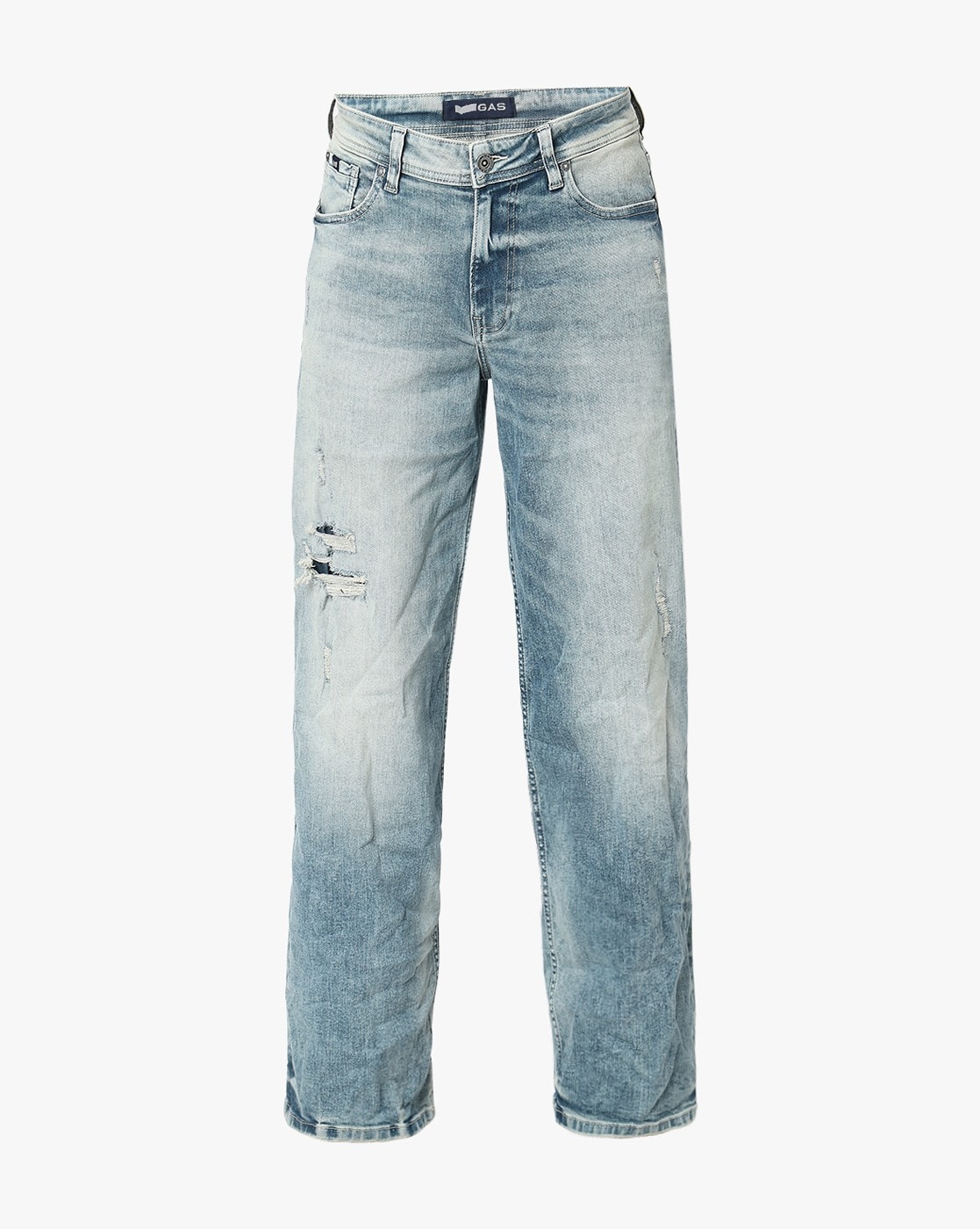 GAS Man Jeans 5 Pockets Art. A3130 WN22 L32 Mod. Sax Zip Rev - Kay Blue  Denim | eBay