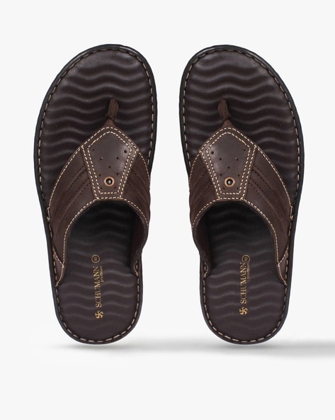 Buy MASABIH GENUINE LEATHER TAN  BROWN MENS THONG SANDALS Online at Best  Prices in India  JioMart