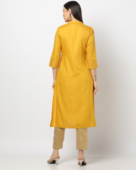 Buy Mustard Yellow Kurtas for Women by AVAASA MIX N' MATCH Online