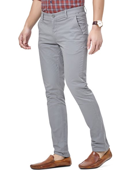 Buy J Hampstead Olive Comfort Fit Trousers for Men Online @ Tata CLiQ