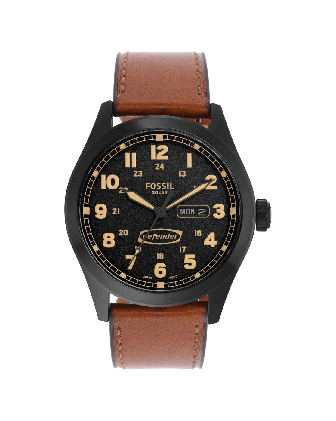 FOSSIL Privateer Mens Chronograph Watch, Black Dial, Brown Leather Strap |  eBay