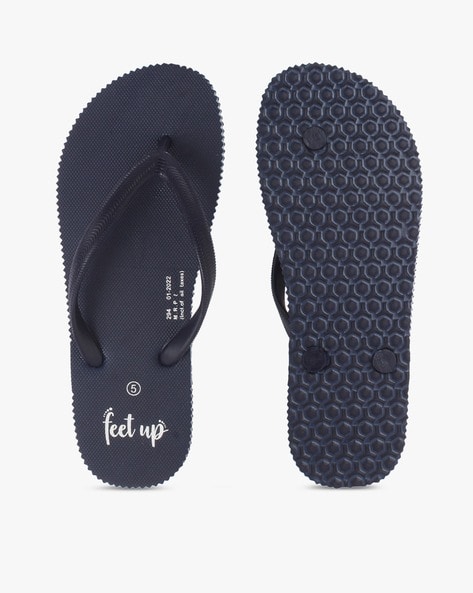 Buy Navy Blue Flip Flop Slippers for Women by FEET UP Online