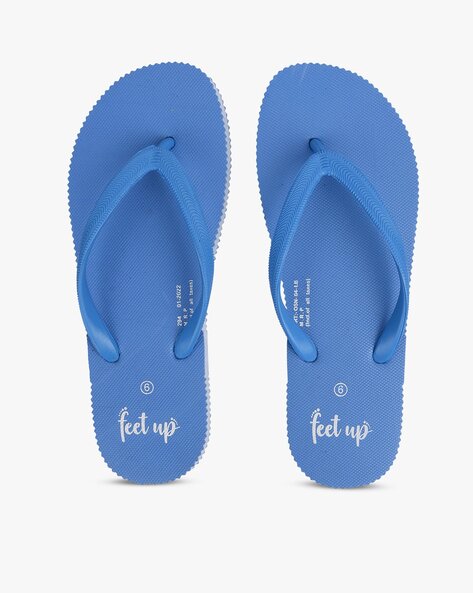 Blue flip flops cheap ladies