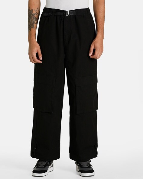 Straight Fit Flat-Front Trousers