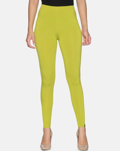 Textured Sports Leggings with Elasticated Waist