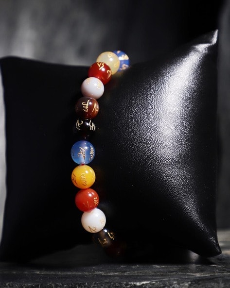 Rameja Valentine Gift Evil Eye Bracelet for Men Beaded Bracelets Stone Beads  for Women Long Distance