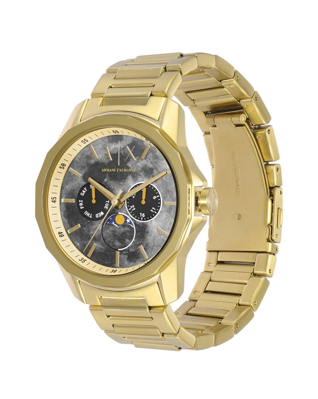 Armani exchange on sale gold watch mens