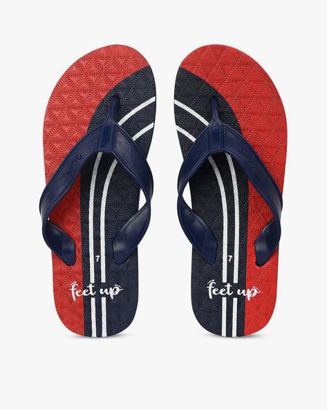 Buy Red Blue Flip Flop Slippers for Men by FEET UP Online