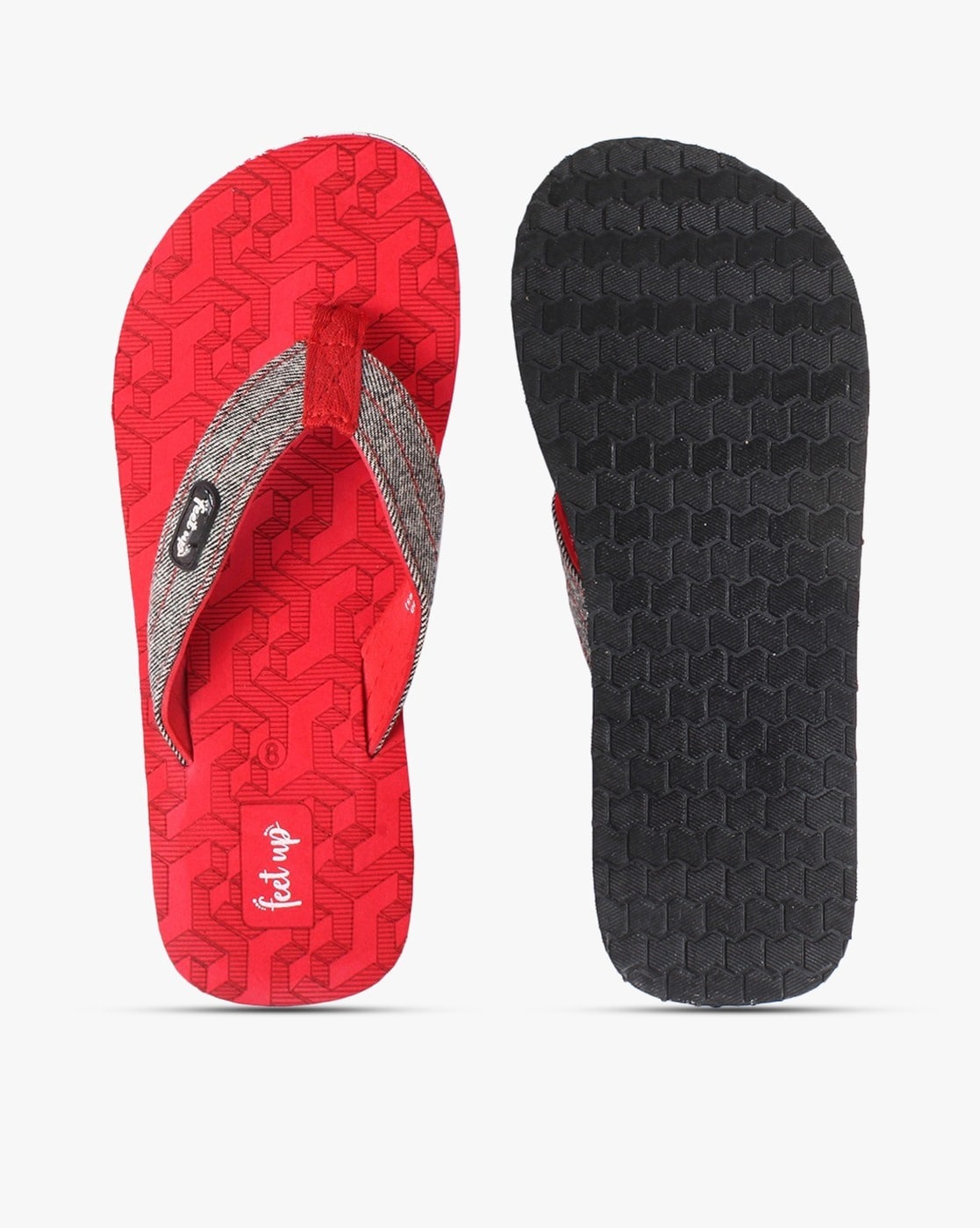 Buy Red Flip Flop & Slippers for Men by FEET UP Online