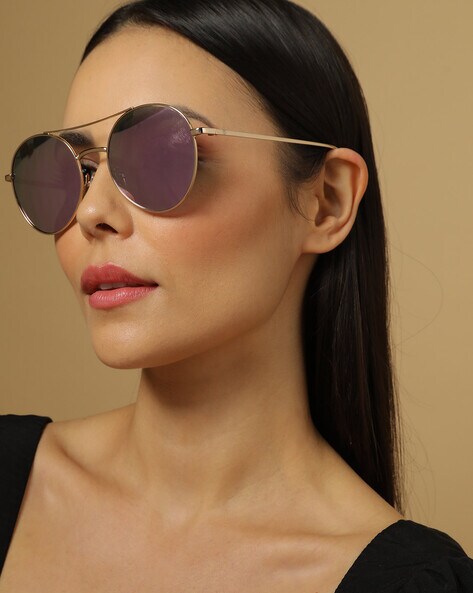 Portrait of a Female Model Wearing Yellow Sunglasses · Free Stock Photo