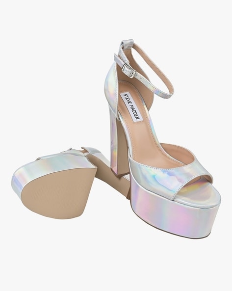 Steve madden white online heel sandals