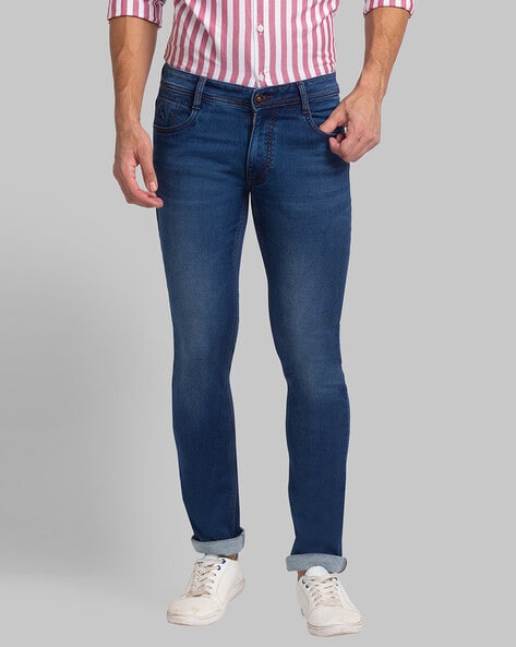 Parx Men Mid-Wash Slim Fit Jeans