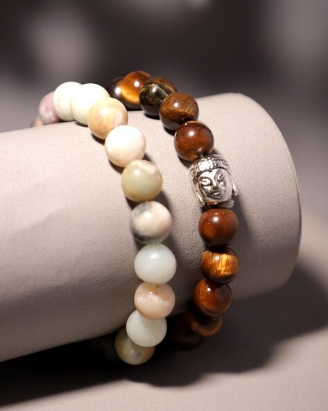 Set of 3 Semi Precious Stone Bracelets - Trader Rick's for the artful woman