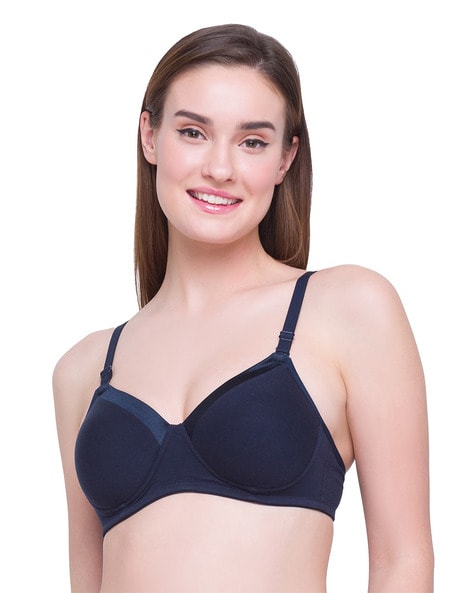 Zivame Beautiful Basics Double Layered Non Wired Full Coverage Backless Bra  - Black