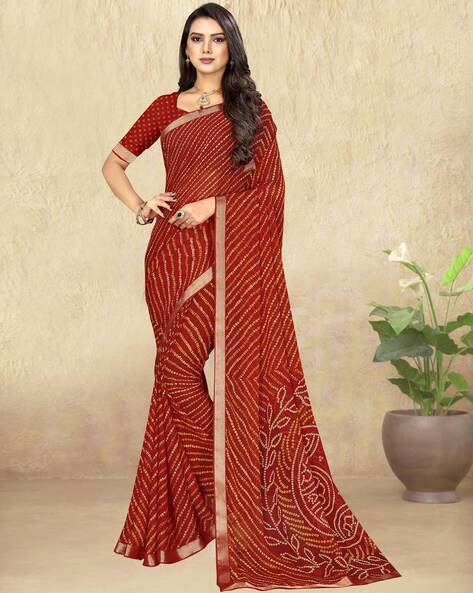 Buy Red Sarees for Women by SATRANI Online